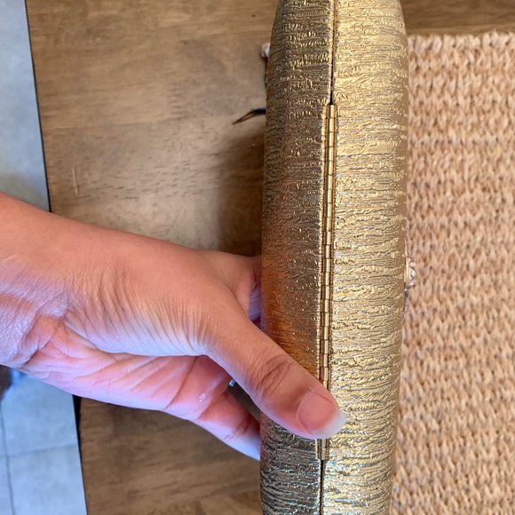 New beautiful party clutch purse golden stone - Picture 5 of 8